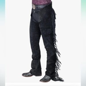 Tough-1 Suede Equitation Chaps Brown Sz Medium